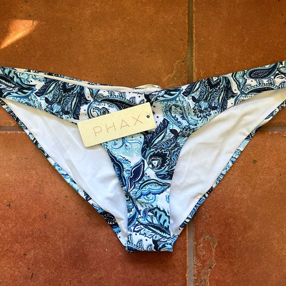 Phax Swim Paisley Floral Print intermediate hipster bottoms womens size large - Picture 8 of 8